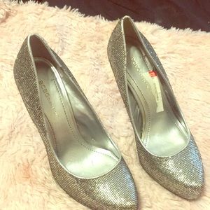 Classic silver pumps